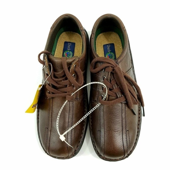 DUCK HEAD Mens Dark Brown Leather Casual Oxfords Loafers Size 8M - Picture 2 of 11